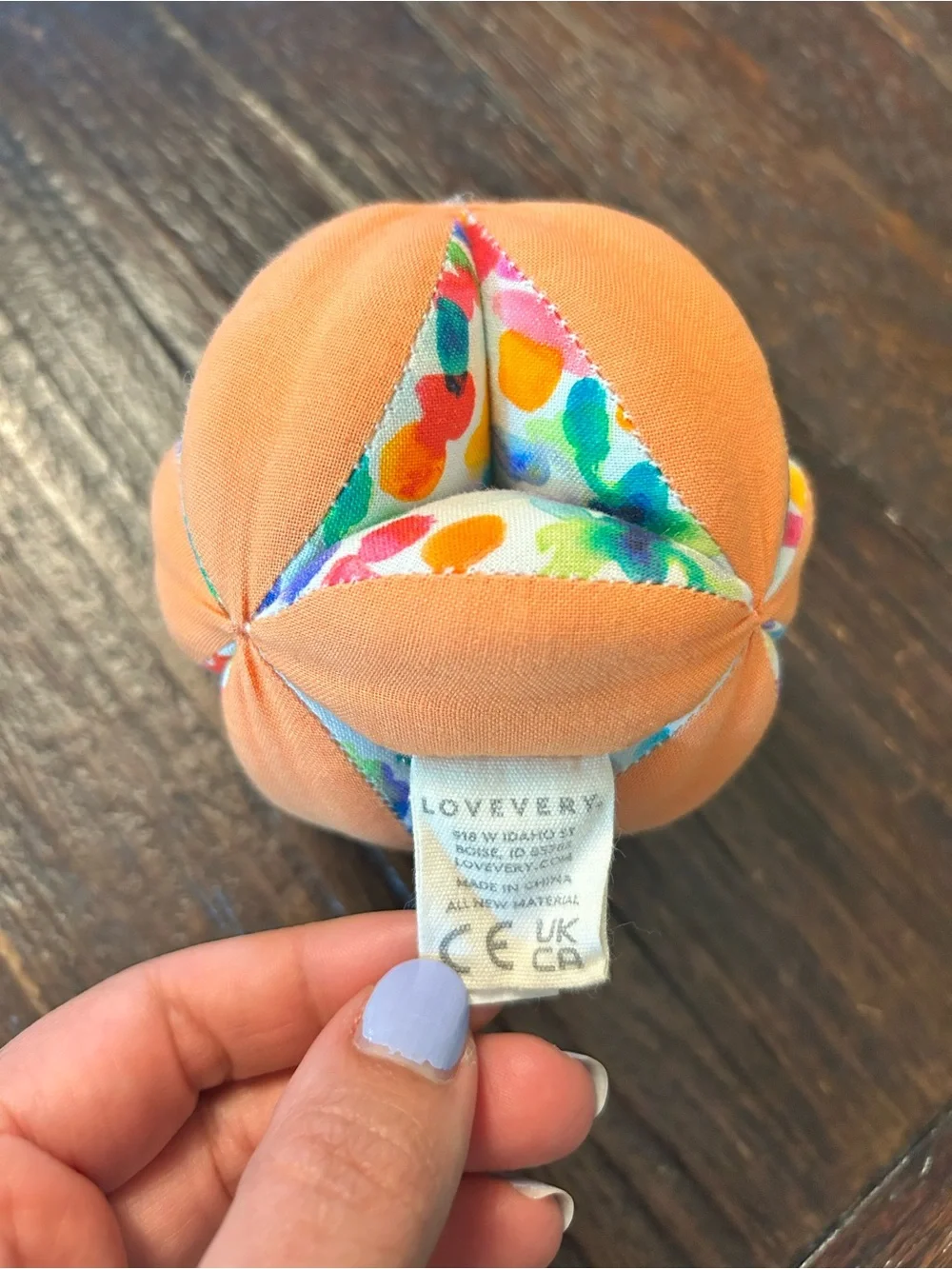 Lovevery Organic Montessori Ball Baby Toy - Cotton
